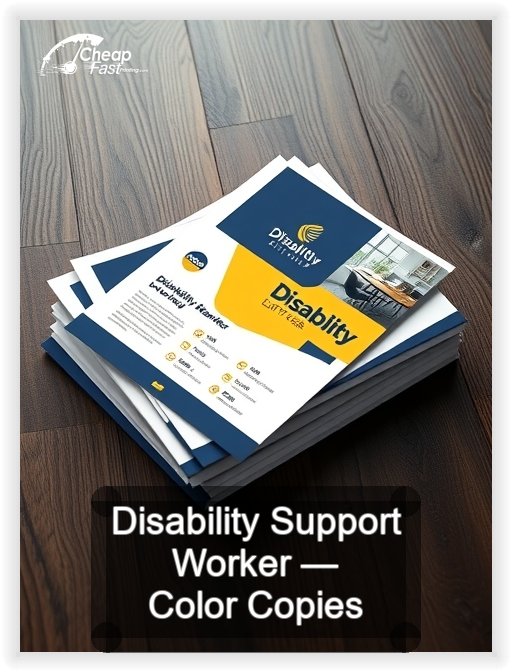 Disability Support Worker business card design sample