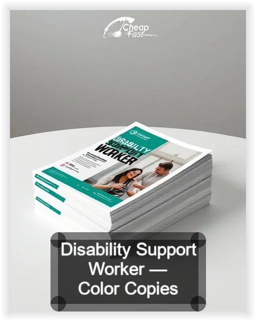 Disability Support Worker business card design sample