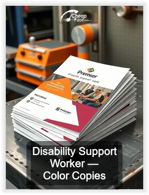 Disability Support Worker business card design sample