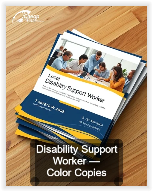Disability Support Worker business card design sample