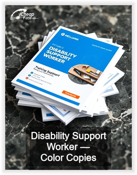 Disability Support Worker business card design sample