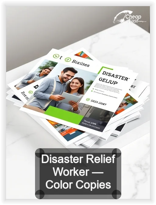 Disaster Relief Worker business card design sample