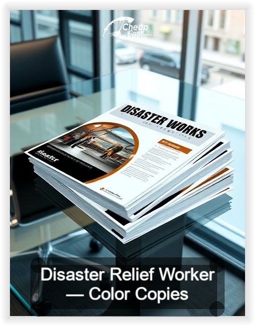 Disaster Relief Worker business card design sample