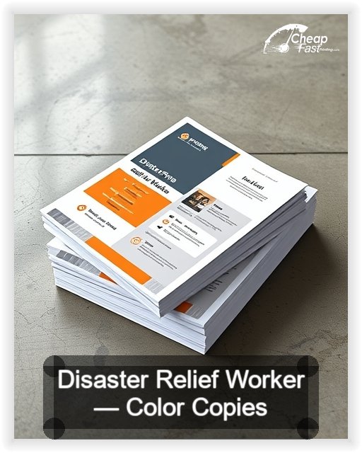 Disaster Relief Worker business card design sample