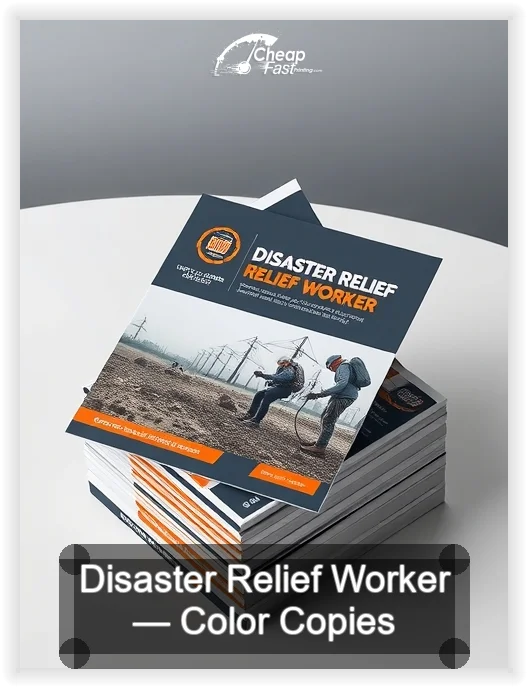 Disaster Relief Worker business card design sample
