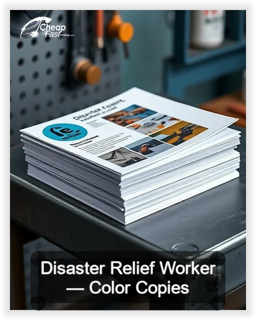 Disaster Relief Worker business card design sample