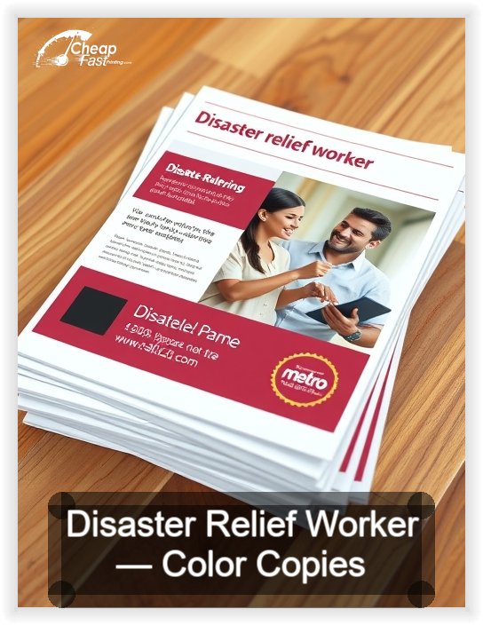 Disaster Relief Worker business card design sample