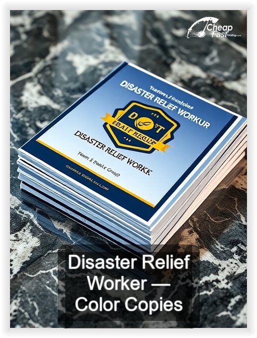 Disaster Relief Worker business card design sample