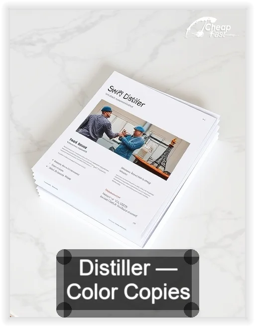 Distiller business card design sample