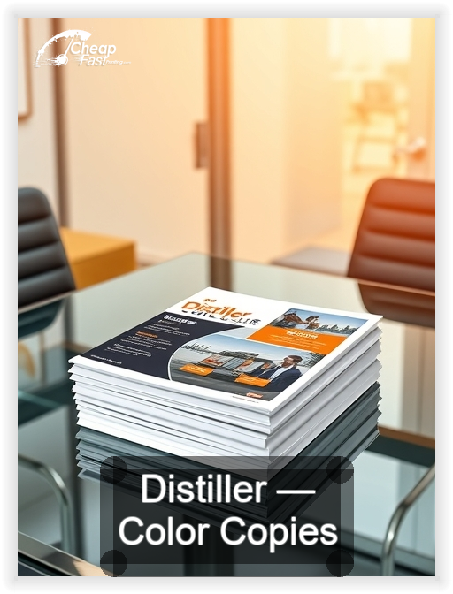 Distiller business card design sample