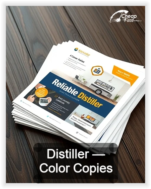Distiller business card design sample