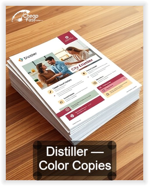 Distiller business card design sample
