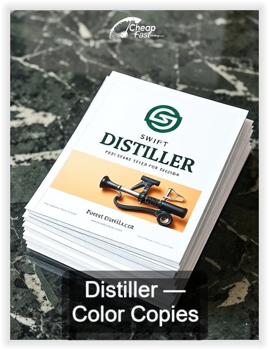 Distiller business card design sample
