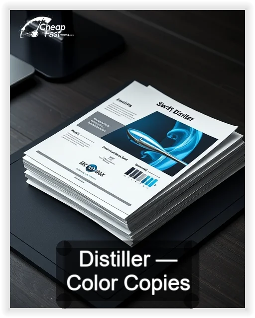 Distiller business card design sample