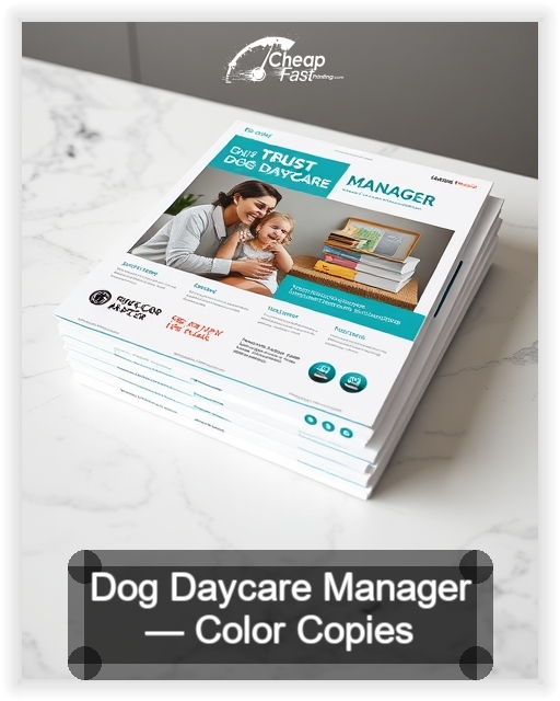 Dog Daycare Manager business card design sample