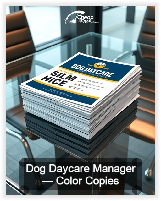 Dog Daycare Manager business card design sample