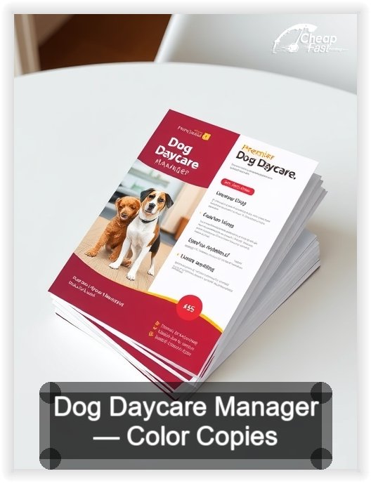 Dog Daycare Manager business card design sample