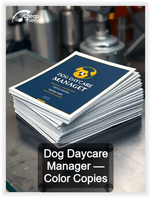 Dog Daycare Manager business card design sample