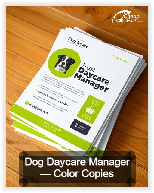 Dog Daycare Manager business card design sample