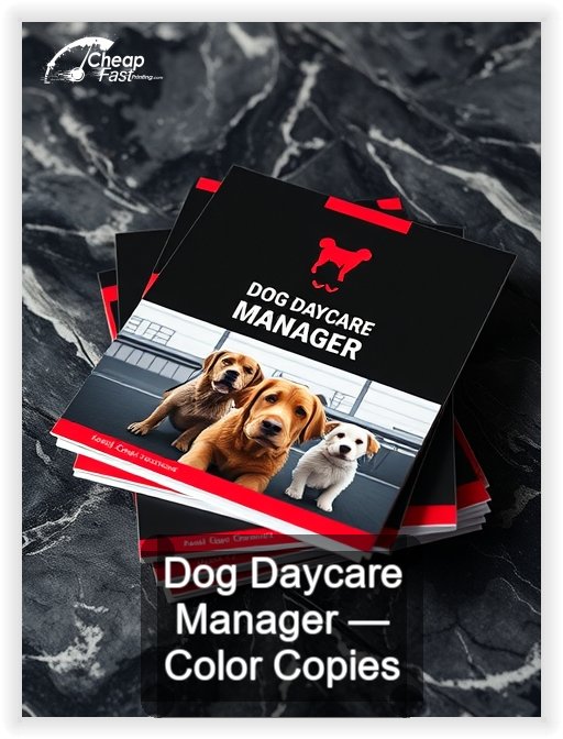 Dog Daycare Manager business card design sample