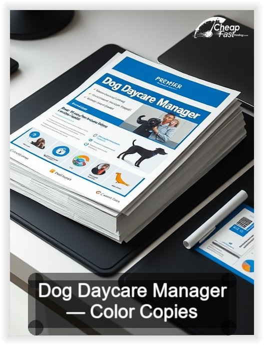 Dog Daycare Manager business card design sample