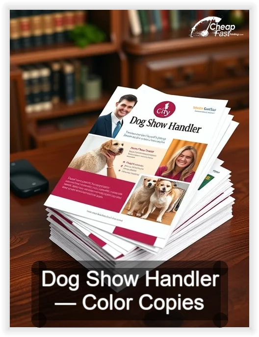 Dog Show Handler business card design sample