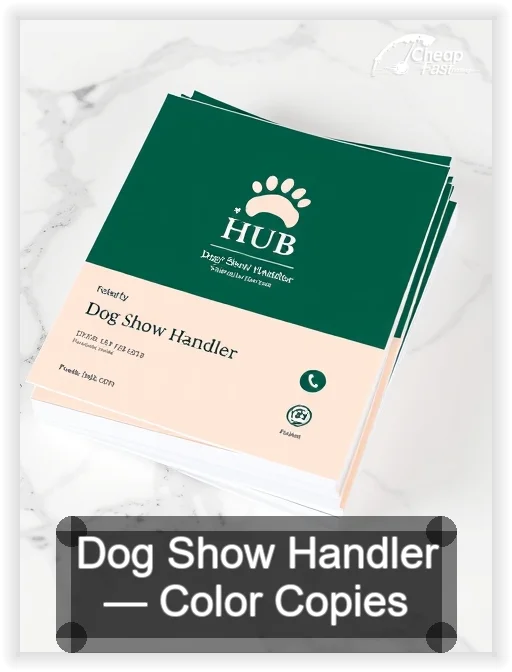 Dog Show Handler business card design sample