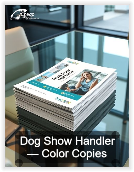Dog Show Handler business card design sample