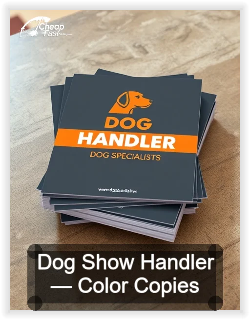 Dog Show Handler business card design sample