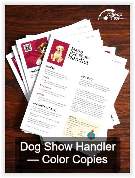 Dog Show Handler business card design sample