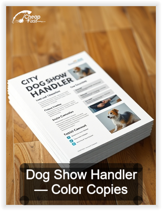 Dog Show Handler business card design sample