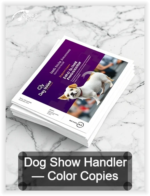 Dog Show Handler business card design sample