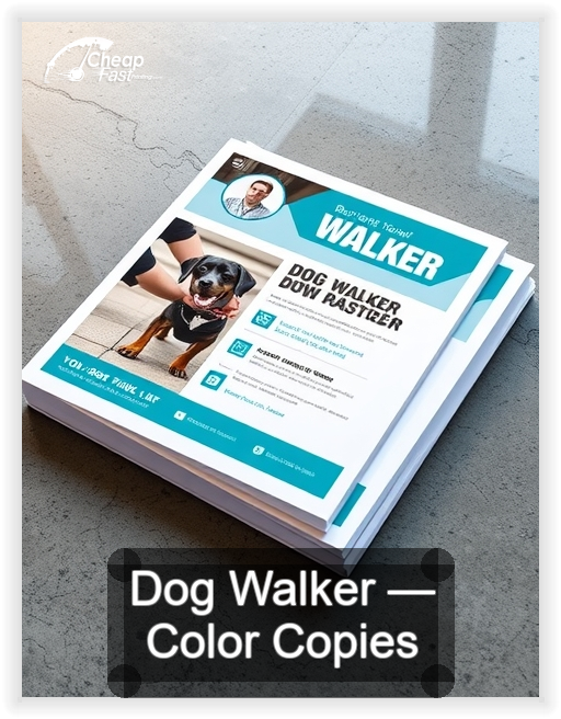 Dog Walker business card design sample