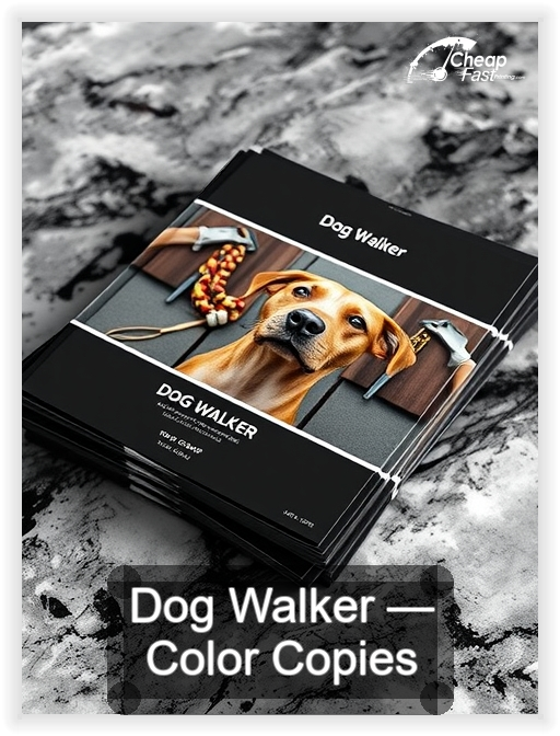 Dog Walker business card design sample