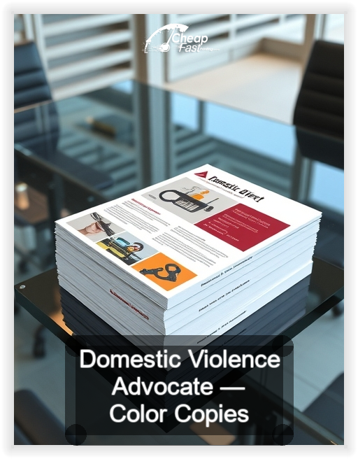Domestic Violence Advocate business card design sample