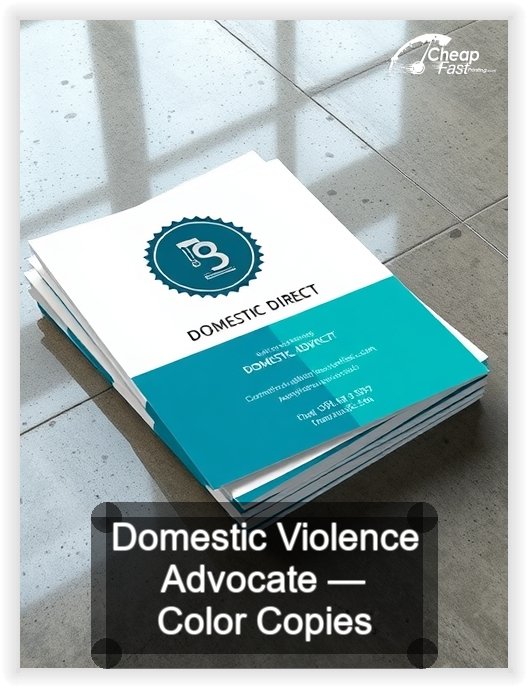Domestic Violence Advocate business card design sample