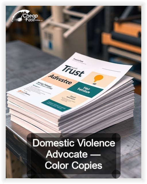 Domestic Violence Advocate business card design sample
