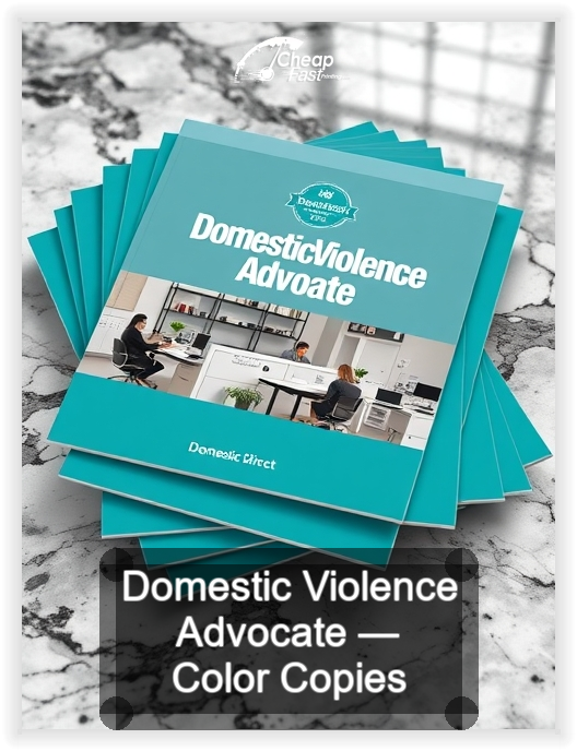 Domestic Violence Advocate business card design sample