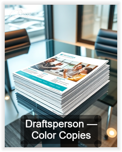 Draftsperson business card design sample