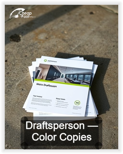 Draftsperson business card design sample