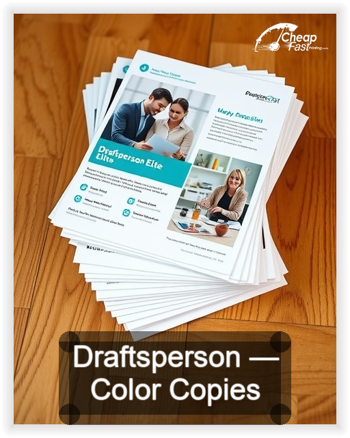 Draftsperson business card design sample