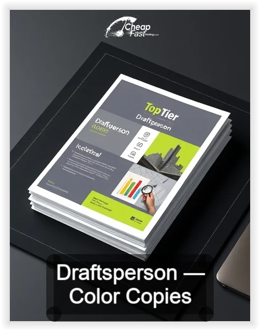 Draftsperson business card design sample