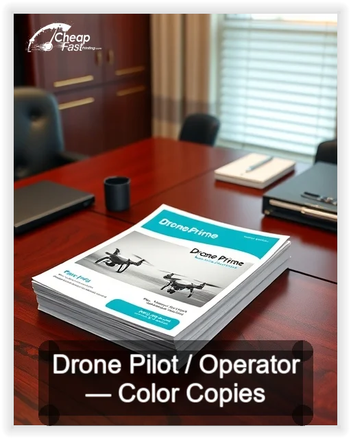 Drone Pilot Operator business card design sample