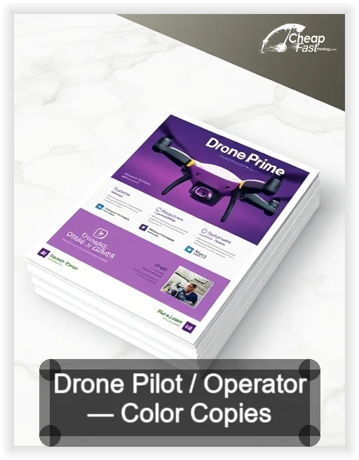 Drone Pilot Operator business card design sample