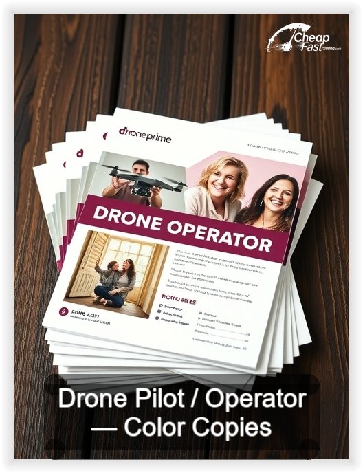 Drone Pilot Operator business card design sample