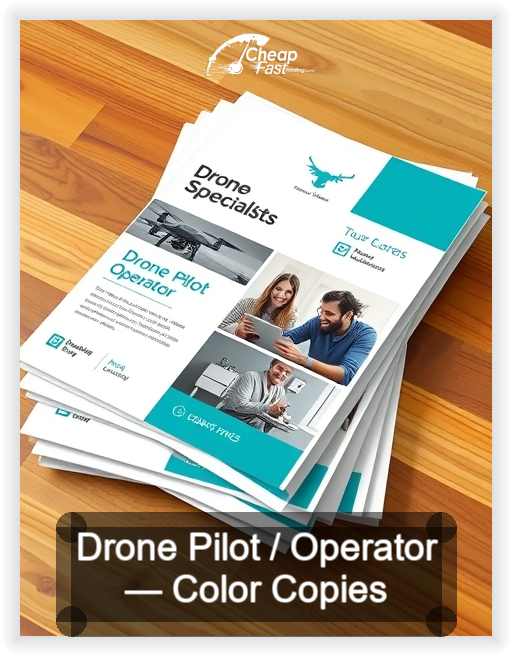 Drone Pilot Operator business card design sample