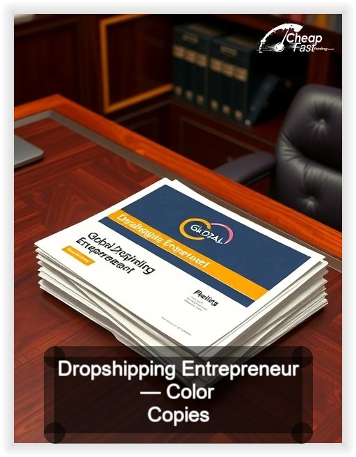 Dropshipping Entrepreneur business card design sample
