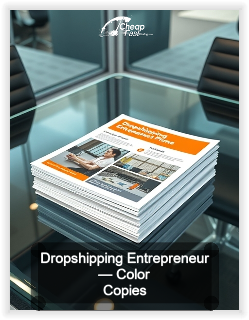 Dropshipping Entrepreneur business card design sample