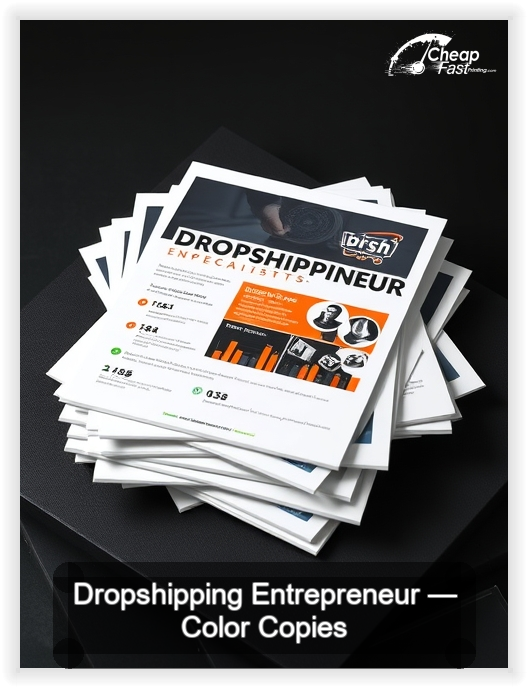Dropshipping Entrepreneur business card design sample