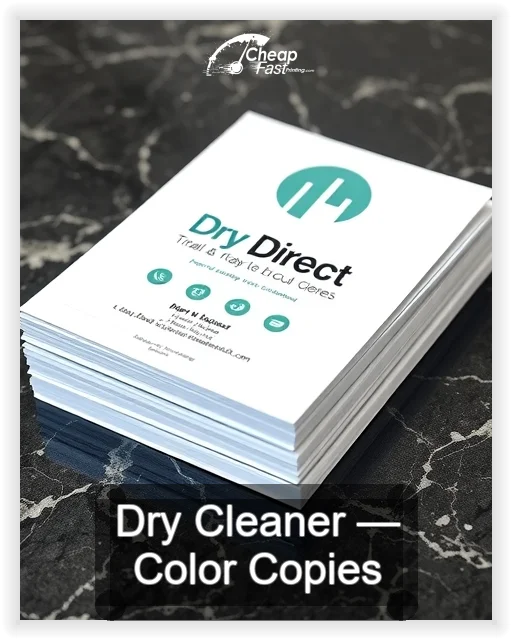 Dry Cleaner business card design sample